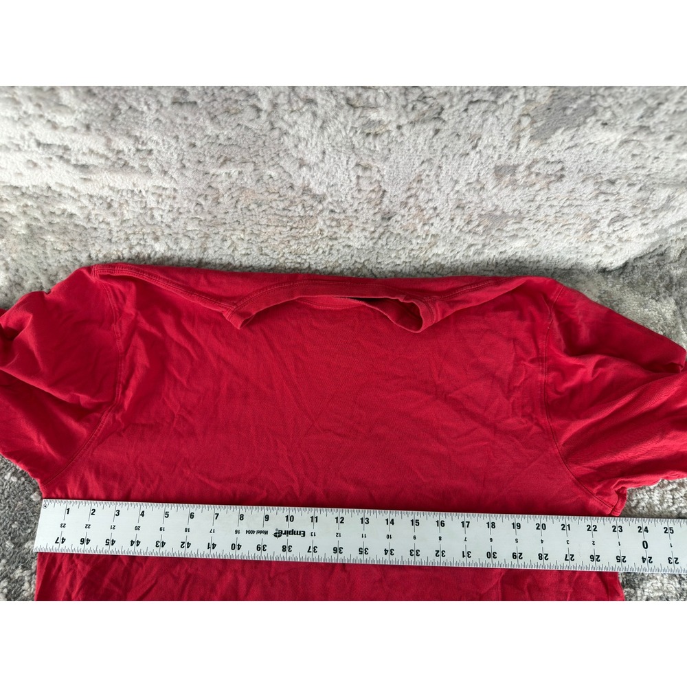 L.L.Bean Size L 100% Cotton Casual Basic Crewneck T-Shirt Red Short Sleeve Mens - Picture 3 of 7